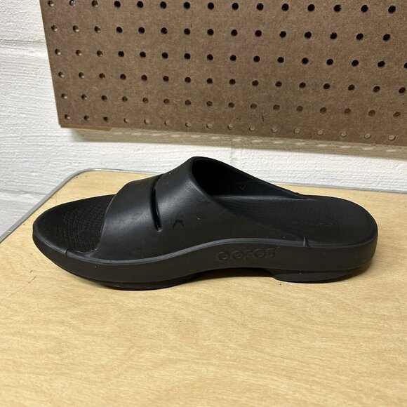 Oofos OOahh Black Recovery Support Slides Unisex Men's 9 / Women's 11 - Picture 5 of 9